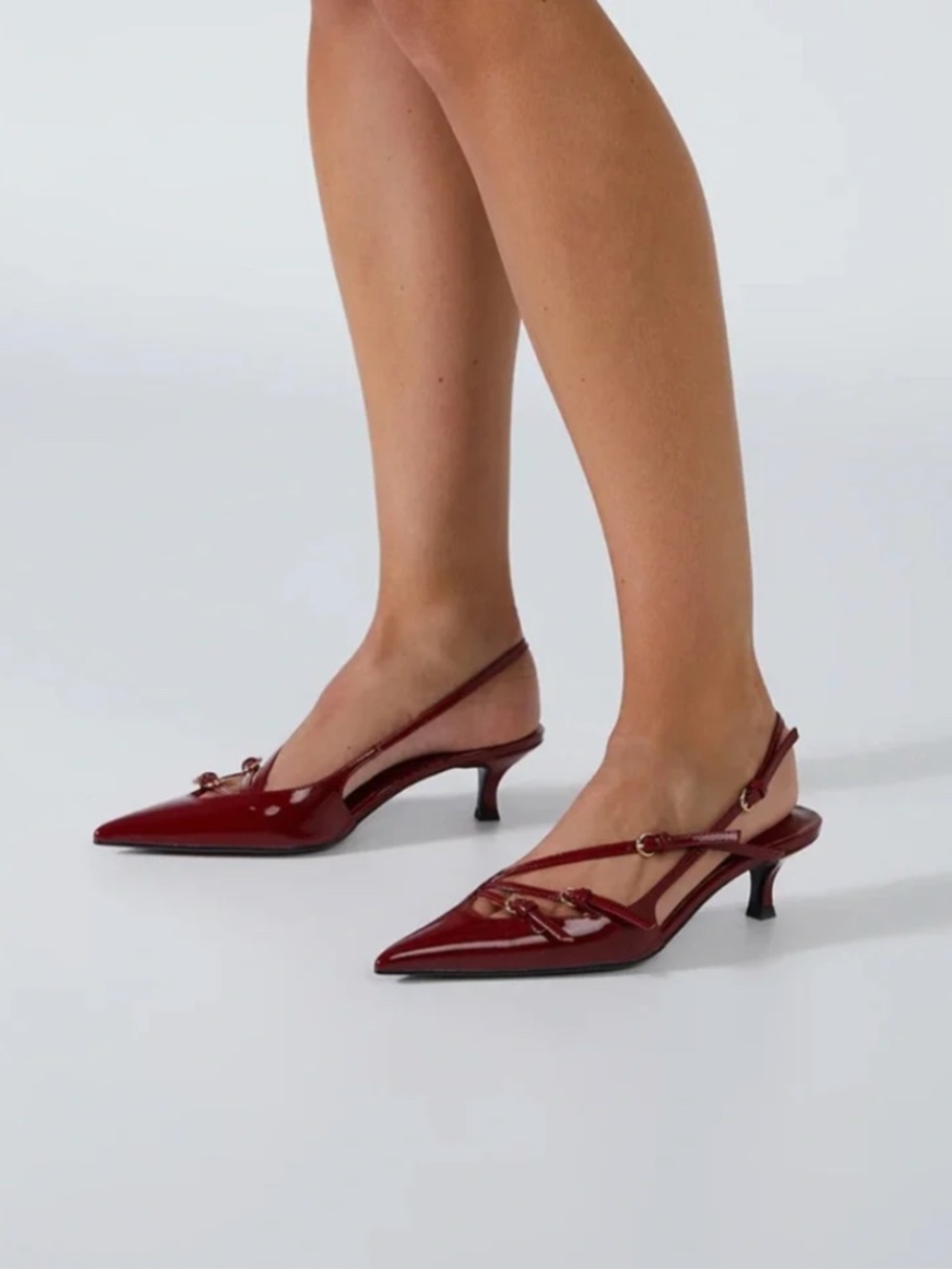 Tony Bianco Koko Bordeaux Slingback kitten Heels